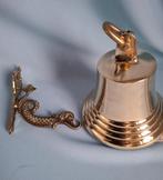 Scheepsbel - Messing - Met beugel en allemansend, Antiek en Kunst