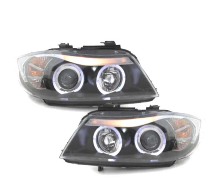 PHARES BMW E90 91 05-08 ANGEL EYES FOND NOIR, Auto-onderdelen, Verlichting, Verzenden
