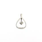 Witgouden hanger met diamant | 0,005 ct. (subtiele hanger), Overige merken, Goud, Gebruikt, Ophalen of Verzenden