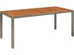vidaXL - Tuintafel - met - houten - blad - 190x90x75 - cm -, Tuin en Terras, Tuintafels, Verzenden, Nieuw