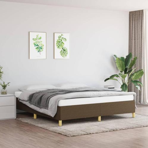 vidaXL Bedframe zonder matras stof donkerbruin 180x200 cm, Maison & Meubles, Chambre à coucher | Lits, Envoi