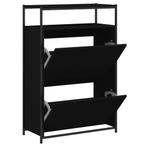 TM Schoenenkast 75x34x112 cm bewerkt hout zwart, Verzenden, Nieuw