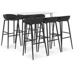 vidaXL 7-delige Barset wit en zwart, Verzenden, Nieuw