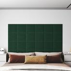 vidaXL Wandpanelen 12 st 1,08 m² 30x30 cm stof donkergroen