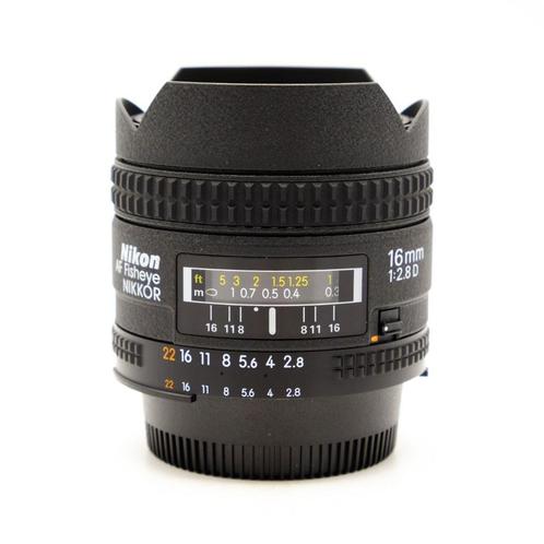 Nikon 16mm F2.8D Fisheye Objectief F-Mount (Occ), Audio, Tv en Foto, Foto | Lenzen en Objectieven, Zo goed als nieuw, Ophalen of Verzenden