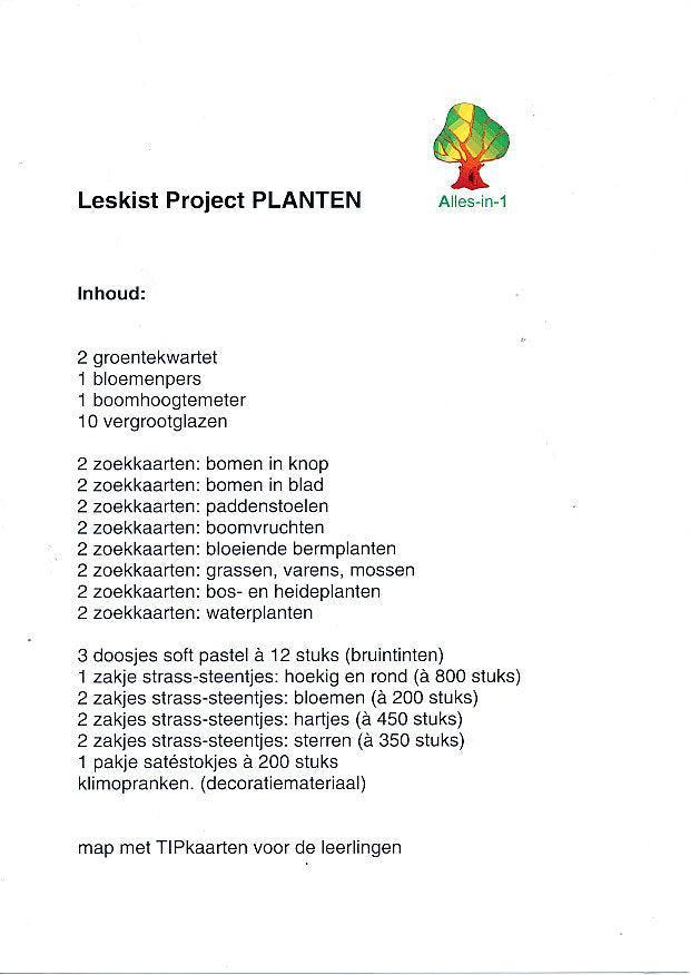 Alles-in-1 Leskist Project Planten voor 60 leerlingen, Boeken, Schoolboeken, Verzenden