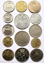 Monaco. 14 coin Type Collection 1943-1982 high Quality &