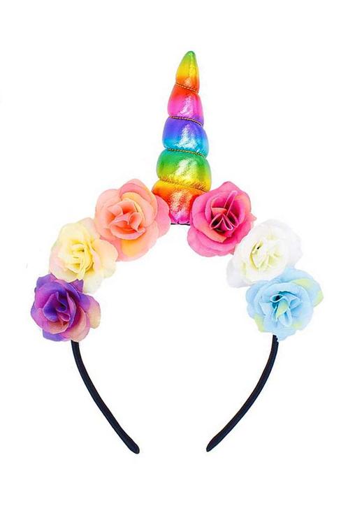 Bloemen Eenhoorn Haarband Regenboog Unicorn Diadeem Gekleurd, Kleding | Dames, Carnavalskleding en Feestkleding, Nieuw, Ophalen of Verzenden