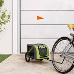 vidaXL Hondenfietstrailer oxford stof en ijzer groen en, Dieren en Toebehoren, Verzenden, Nieuw
