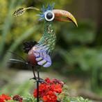 NIEUW - Toekan in metaal op pin, Tuin en Terras, Tuinbeelden, Verzenden, Nieuw