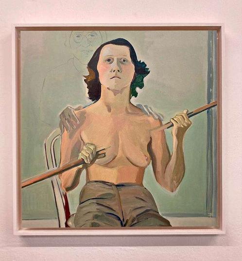 Maria Lassnig (1919-2014), after - Selbstporträt mit Stab, Antiquités & Art, Antiquités | Autres Antiquités