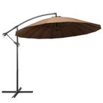 vidaXL Zweefparasol met aluminium paal 3 m taupe, Tuin en Terras, Verzenden, Nieuw