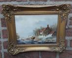 Hollandse school (XX) - Ouderwets Hollands wintergezicht, Antiek en Kunst