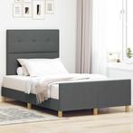 vidaXL Bedframe met hoofdeinde Donkergrijs 120 x 200 cm Stof, Huis en Inrichting, Verzenden, Nieuw