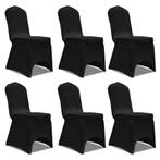 vidaXL Housse extensible de chaise Noir 6 pcs, Verzenden, Neuf