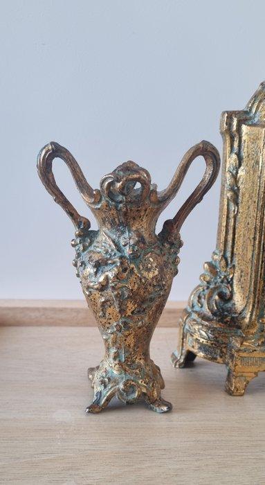 Tafel/bureauklokken (3) Rococo Messing, Metaal - 1890-1910, Antiek en Kunst, Curiosa en Brocante