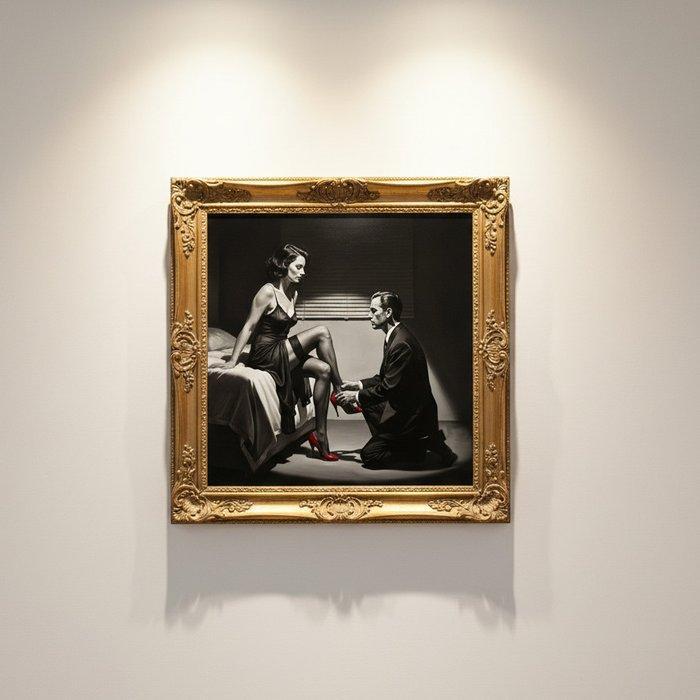 Le Yack - The Red Heels - Hand signed, Antiek en Kunst, Antiek | Overige Antiek