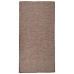 vidaXL Buitenkleed platgeweven 100x200 cm bruin, Huis en Inrichting, Verzenden, Nieuw