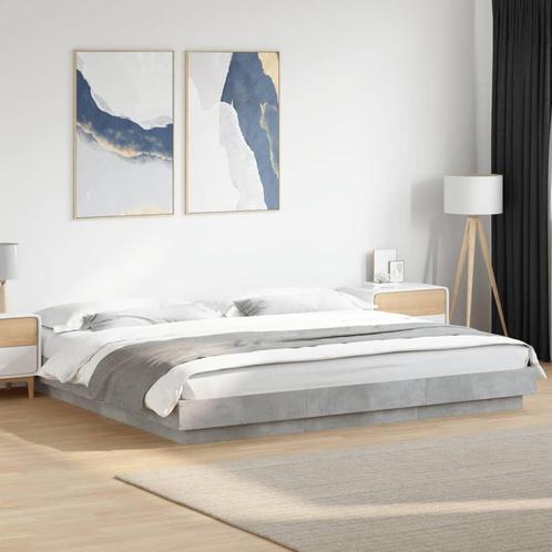 vidaXL Bedframe bewerkt hout betongrijs 180x200 cm, Huis en Inrichting, Slaapkamer | Bedden, Nieuw, Verzenden