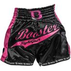 Booster Thaiboks Shorts Slugger TBT PRO Zwart Roze, Nieuw, Maat 46 (S) of kleiner, Booster, Vechtsport