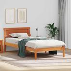 vidaXL Bedframe met hoofdeinde Wasbruin 75 x 190 cm Massief, Huis en Inrichting, Verzenden, Nieuw