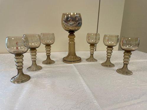 Wijnglas (7) - WijnRomen - Romeinen - Met de hand, Antiek en Kunst, Curiosa en Brocante
