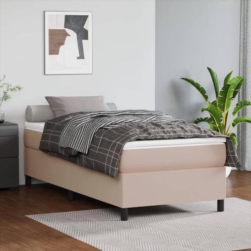 vidaXL Bedframe kunstleer cappuccinokleurig 80x200 cm, Huis en Inrichting, Slaapkamer | Bedden, Nieuw, Verzenden