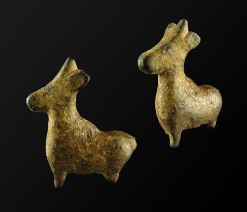 Luristan Bronze Statuette Votive Bouquetin - 3 cm, Antiquités & Art, Antiquités | Autres Antiquités