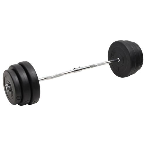 vidaXL Halter gebogen met gewichten 90 kg, Sport en Fitness, Fitnessmaterialen, Nieuw, Verzenden