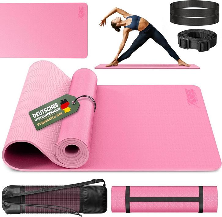 Yogamat - Fitness mat - Sportmat - Yoga mat extra dik - 183x, Sports & Fitness, Yoga & Pilates, Envoi