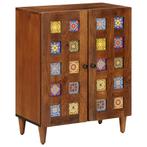 vidaXL Dressoir Walnotenhout 60 x 33 x 75 cm Massief Mango, Huis en Inrichting, Verzenden, Nieuw