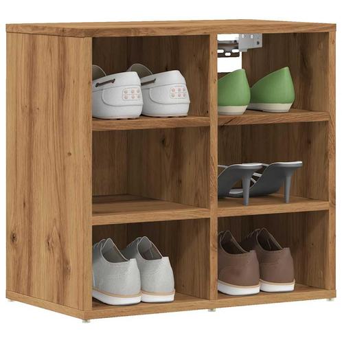 vidaXL Schoenenkast 52x30x50 cm artisanaal eikenkleur, Huis en Inrichting, Kasten | Overige, Nieuw, Verzenden