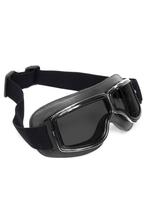 Goggles Motorbril Skibril Bril Zwart Montuur Zwarte Glazen L, Ophalen of Verzenden, Nieuw