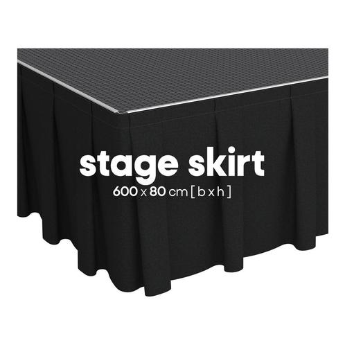 FORTEX Podiumrok geplooid 6m (b) x 80cm (h) StageMolton 320, Muziek en Instrumenten, Licht en Laser, Verzenden