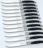 Laguiole - 12x Steak Knives - Black - style de -