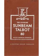 1948 SUNBEAM TALBOT 80 INSTRUCTIEBOEKJE ENGELS