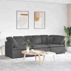 vidaXL Modulaire bank met kussens corduroy stof donkergrijs, Verzenden, Nieuw