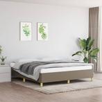 vidaXL Boxspring bed stof taupe 160x200 cm, Verzenden