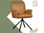 Leren draaibare eetkamerstoel Elite - Granada Sahara, Huis en Inrichting, Barkrukken, 60 tot 90 cm, Nieuw, Leer, Ophalen of Verzenden