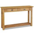 vidaXL Table console teck massif 120x30x80 cm, Verzenden