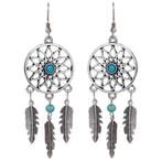 Fako Bijoux® - Oorbellen - Dromenvanger - Turquoise Kraal