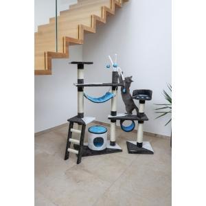 Arbre à chat creativ 150cm, anthracite-bleu-blanc, Dieren en Toebehoren, Katten-accessoires