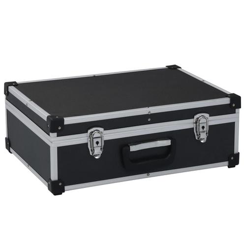 vidaXL Gereedschapskoffer 46x33x16 cm aluminium zwart, Doe-het-zelf en Bouw, Gereedschapskisten, Nieuw, Verzenden