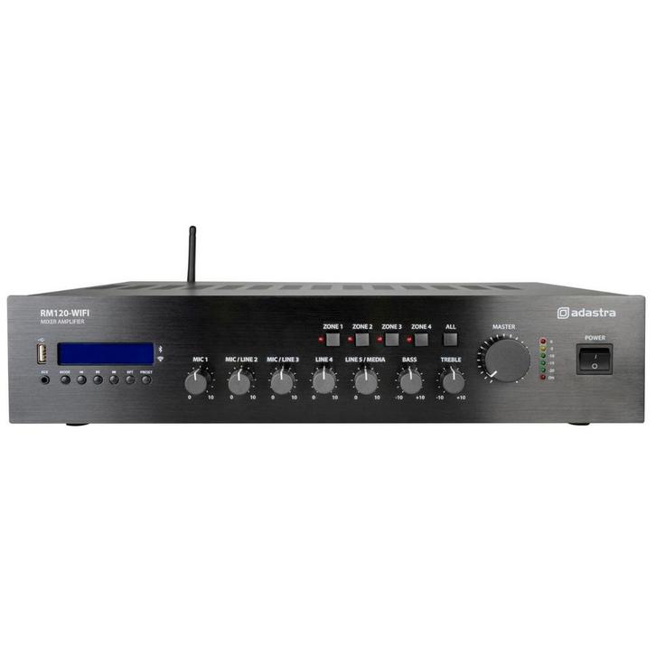 Adastra RM120-Wifi 100V Mixer Versterker Met WIFI En LAN, Muziek en Instrumenten, Microfoons
