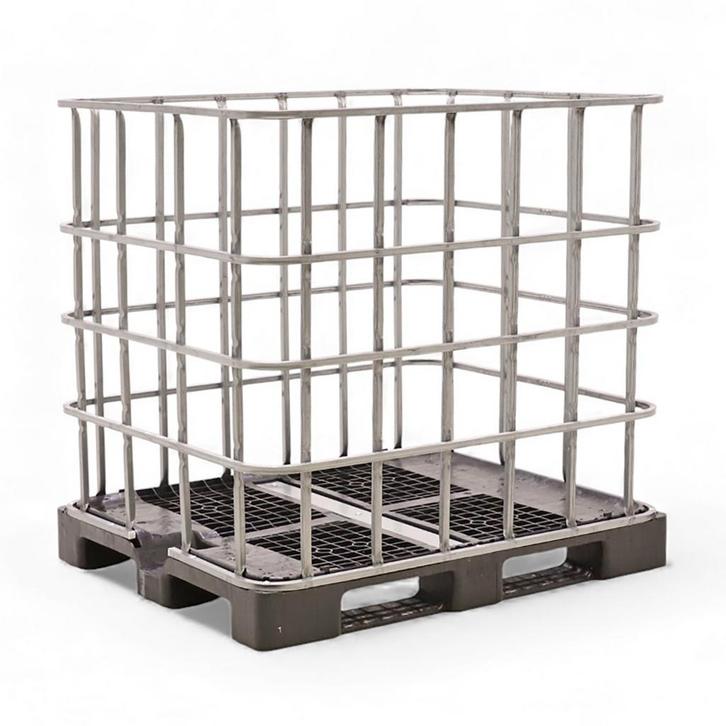 Gebruikte IBC Container IBC frame met kunststof pallet, Tuin en Terras, Regentonnen, Gebruikt, Ophalen of Verzenden