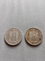 France. 5 Francs 1873-A e 1874-K Hercule (2 monete) (Sans, Postzegels en Munten