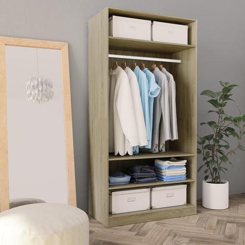 vidaXL Garde-robe ChÃªne sonoma 100x50x200 cm Bois, Huis en Inrichting, Kasten | Kleerkasten, Verzenden