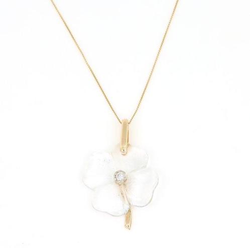 Zonder Minimumprijs - Ketting met hanger - 18 karaat Geel, Handtassen en Accessoires, Antieke sieraden