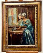 Franse school (XX) - Au miroir, Antiek en Kunst