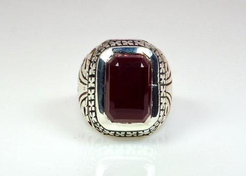 Zonder Minimumprijs - Ring Zilver Chalcedoon, Handtassen en Accessoires, Ringen